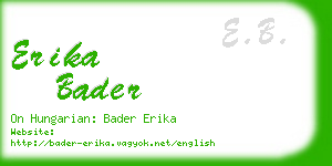 erika bader business card